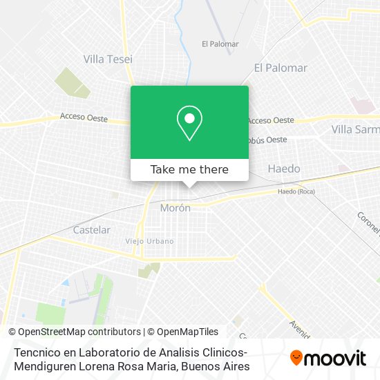 Tencnico en Laboratorio de Analisis Clinicos-Mendiguren Lorena Rosa Maria map