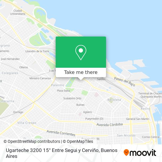 Ugarteche 3200 15° Entre Segui y Cerviño map
