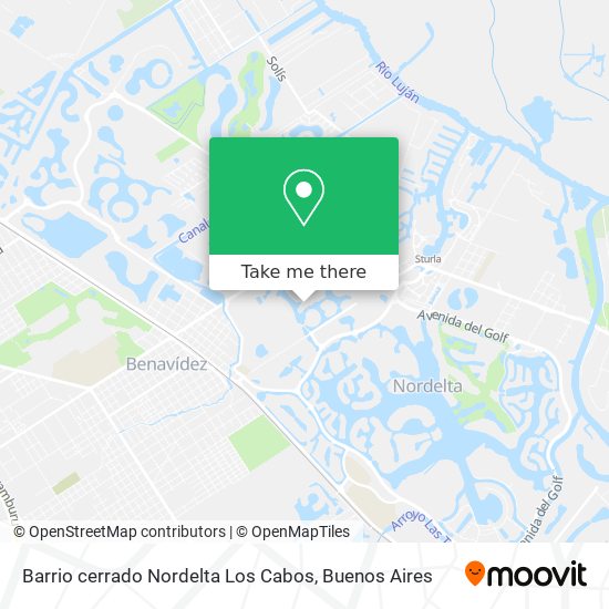 Barrio cerrado Nordelta   Los Cabos map