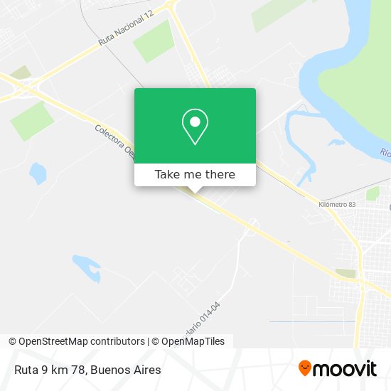 Mapa de Ruta 9 km 78