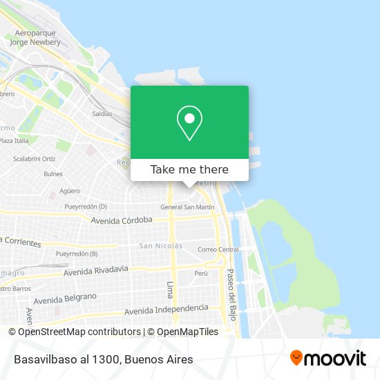 Basavilbaso  al 1300 map
