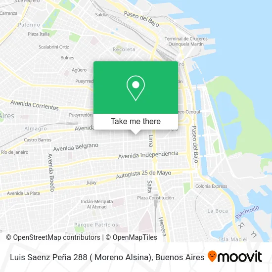 Mapa de Luis Saenz Peña 288 ( Moreno   Alsina)