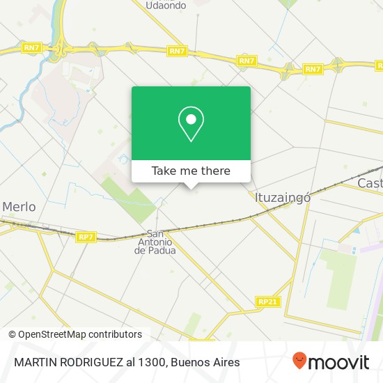 MARTIN RODRIGUEZ al 1300 map