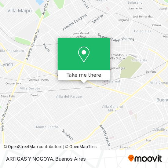 Mapa de ARTIGAS Y NOGOYA