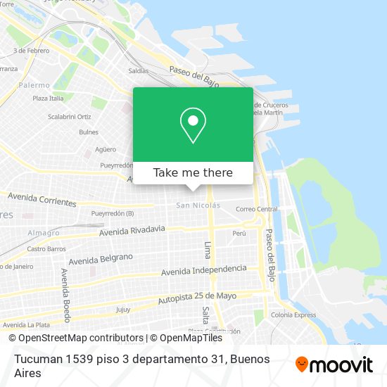 Tucuman 1539 piso 3 departamento 31 map