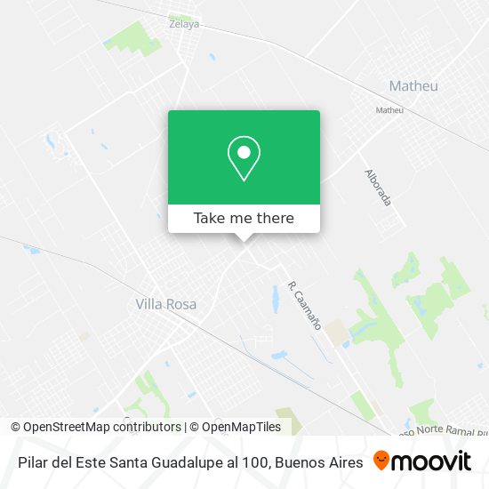 Pilar del Este   Santa Guadalupe al 100 map