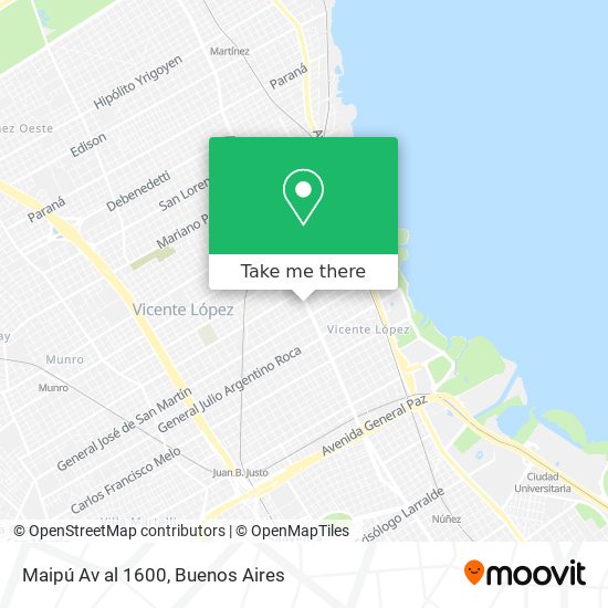 Maipú  Av  al 1600 map