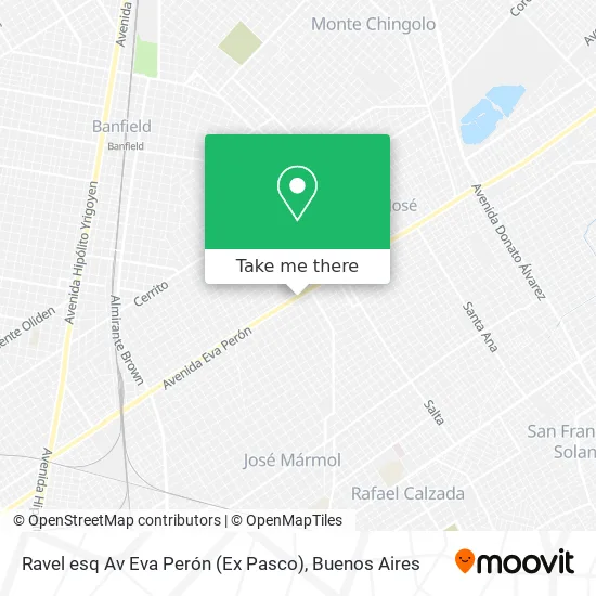 Mapa de Ravel esq Av Eva Perón (Ex Pasco)