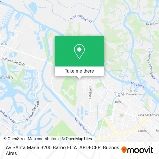 Mapa de Av  SAnta Maria 3200 Barrio EL ATARDECER