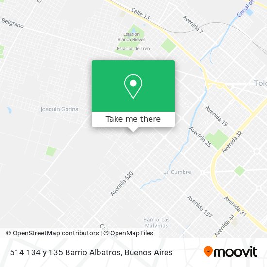 514 134 y 135 Barrio Albatros map