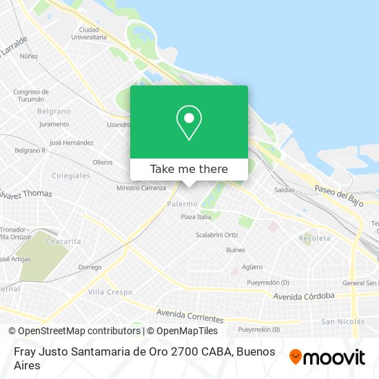 Fray Justo Santamaria de Oro 2700 CABA map