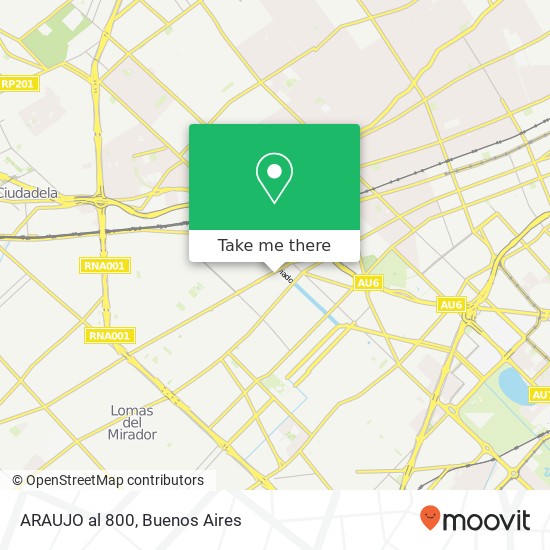 ARAUJO al 800 map