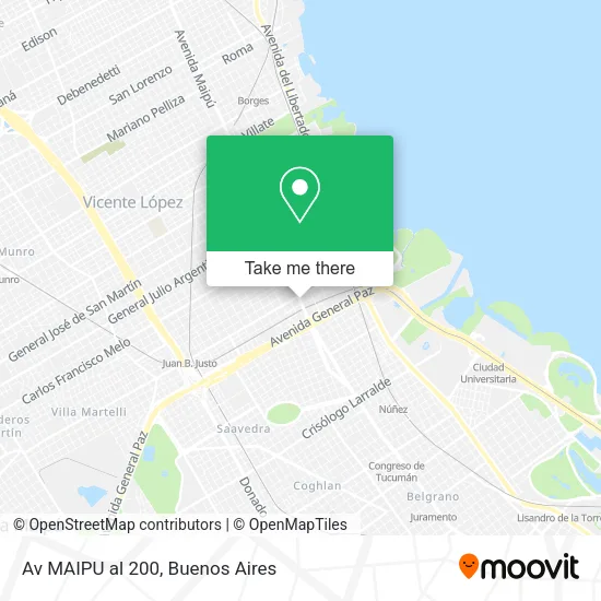 Mapa de Av  MAIPU al 200