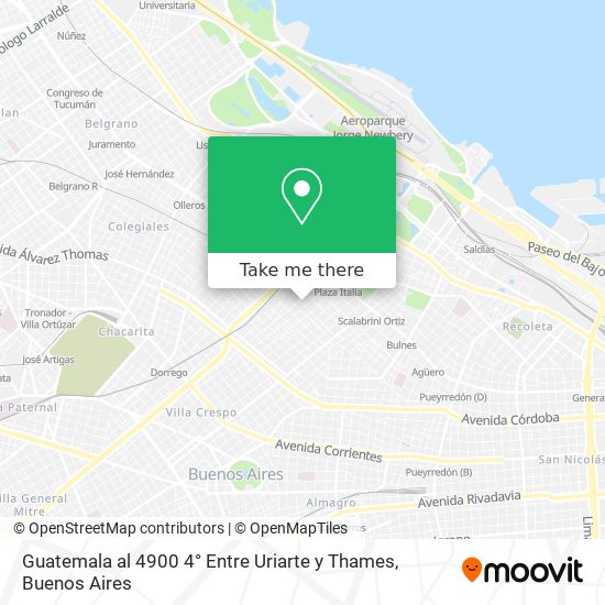 Guatemala al 4900 4° Entre Uriarte y Thames map