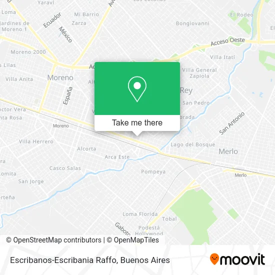 Mapa de Escribanos-Escribania Raffo