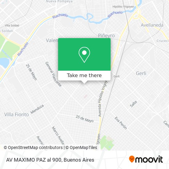 AV MAXIMO PAZ al 900 map