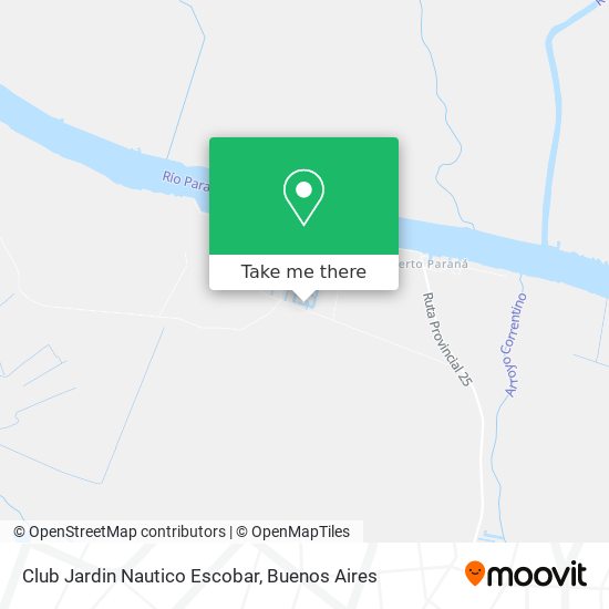 Club Jardin Nautico Escobar map