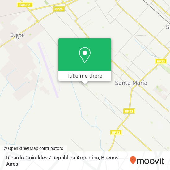 Mapa de Ricardo Güiraldes / República Argentina
