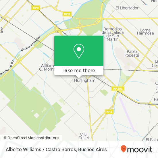 Alberto Williams / Castro Barros map