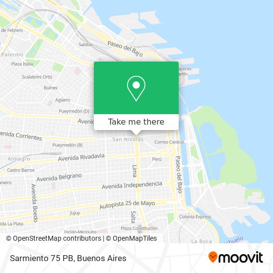 Sarmiento 75 PB map