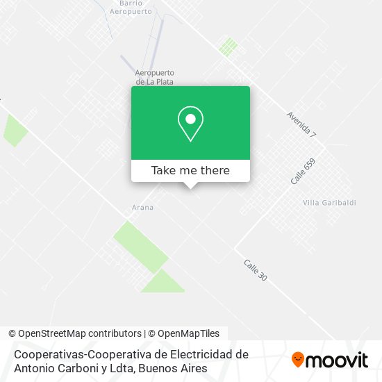 Cooperativas-Cooperativa de Electricidad de Antonio Carboni y Ldta map