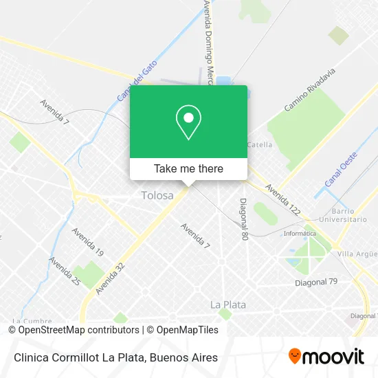 Clinica Cormillot La Plata map