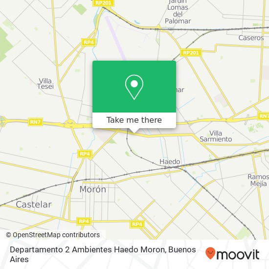 Departamento 2 Ambientes Haedo Moron map