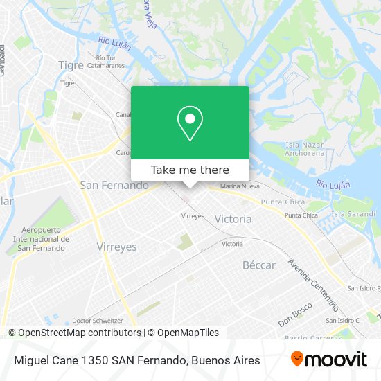 Miguel Cane 1350  SAN Fernando map