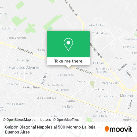 Galpón   Diagonal Napoles al 500   Moreno   La Reja map