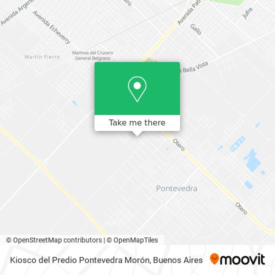 Mapa de Kiosco del Predio Pontevedra Morón