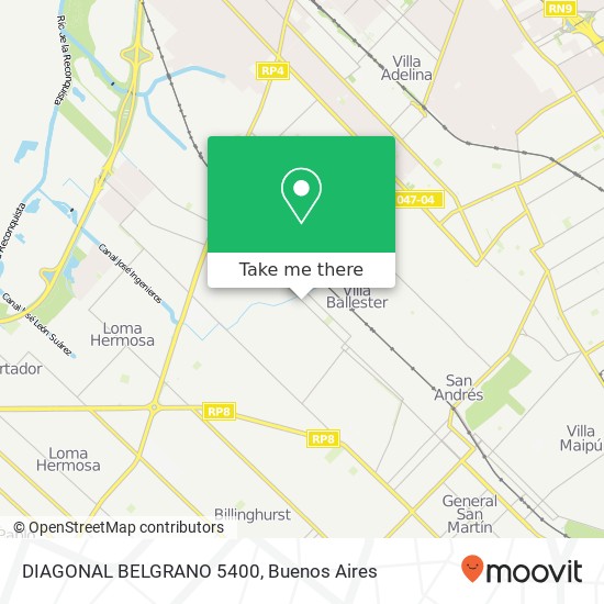 DIAGONAL BELGRANO 5400 map