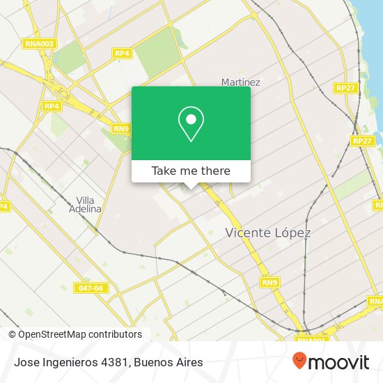 Jose Ingenieros 4381 map
