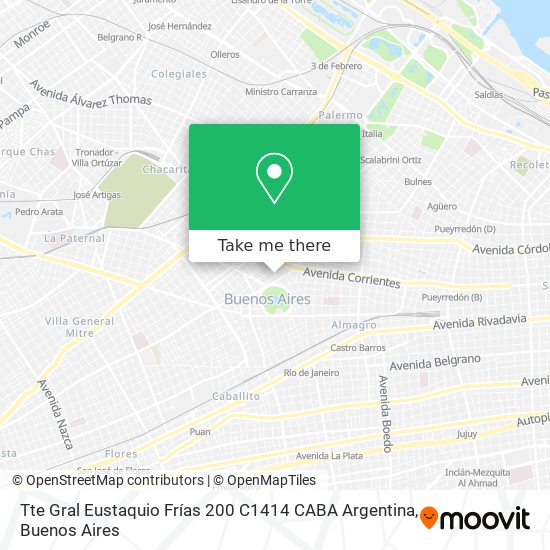 Tte  Gral  Eustaquio Frías 200  C1414 CABA  Argentina map