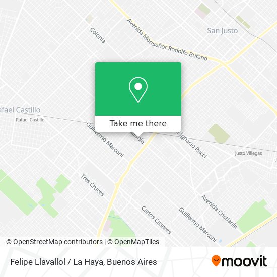 Felipe Llavallol / La Haya map