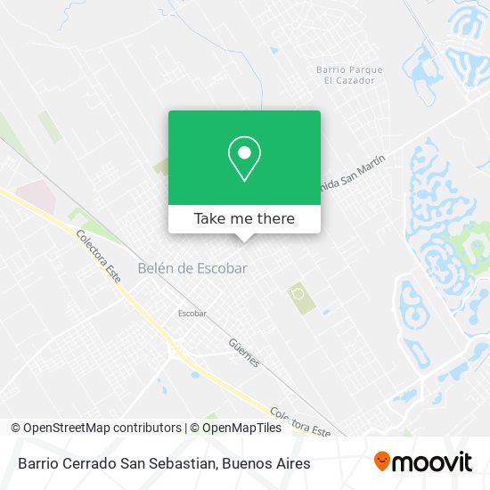 Barrio Cerrado San Sebastian map