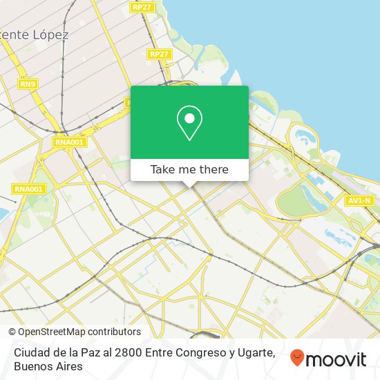 Ciudad de la Paz al 2800  Entre Congreso y Ugarte map