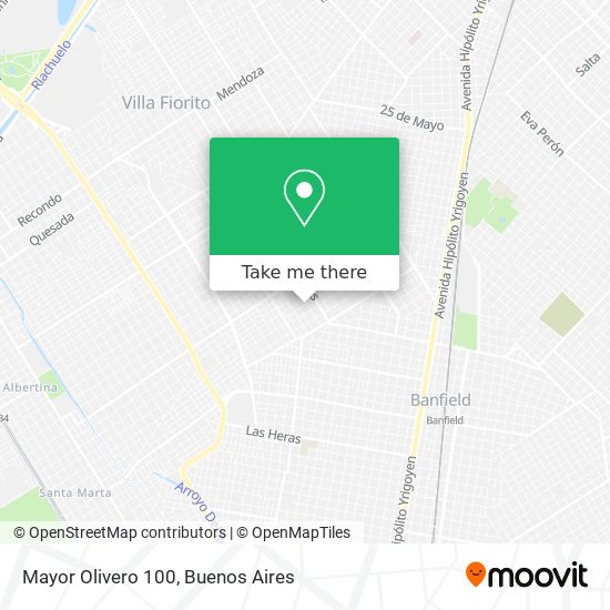 Mayor Olivero  100 map