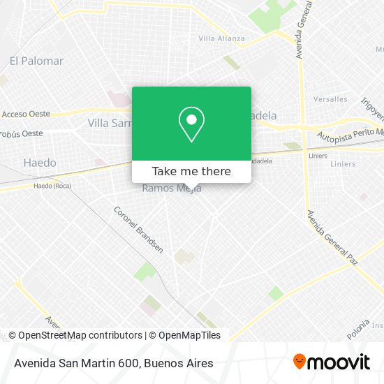 Mapa de Avenida San Martin 600