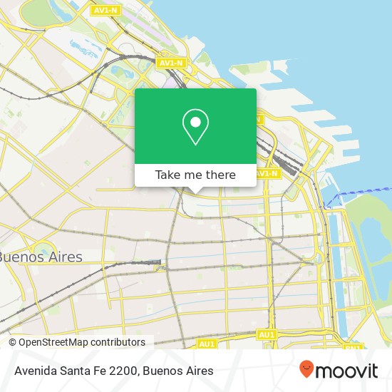 Avenida Santa Fe 2200 map
