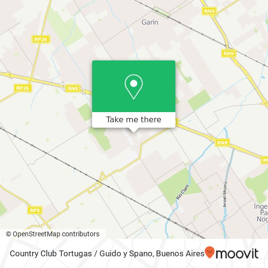 Mapa de Country Club Tortugas / Guido y Spano