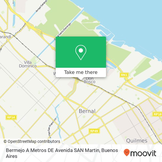 Bermejo A Metros DE Avenida SAN Martin map