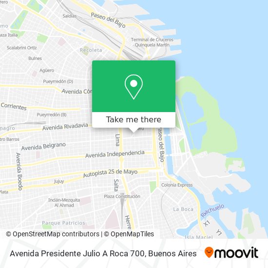 Avenida Presidente Julio A  Roca 700 map