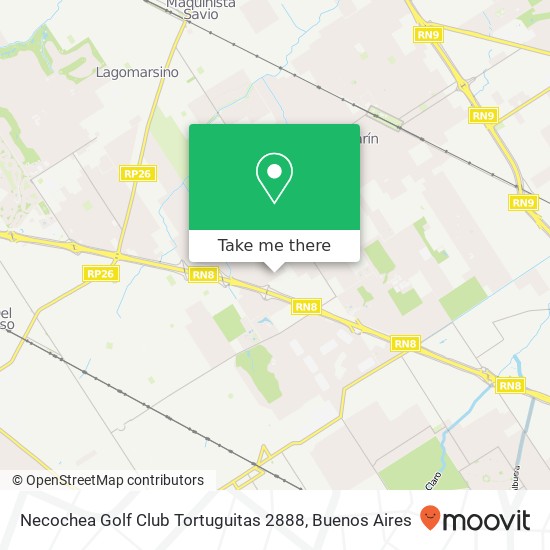 Mapa de Necochea Golf Club Tortuguitas 2888