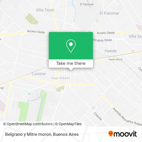Mapa de Belgrano y Mitre  moron