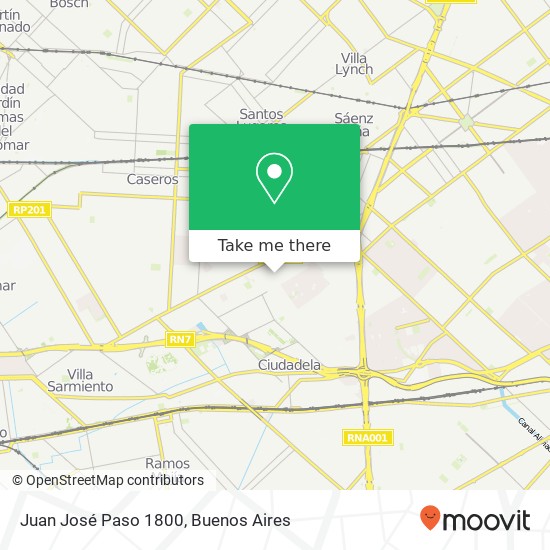 Juan José Paso 1800 map