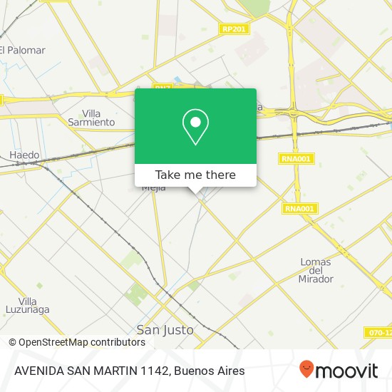 AVENIDA SAN MARTIN 1142 map