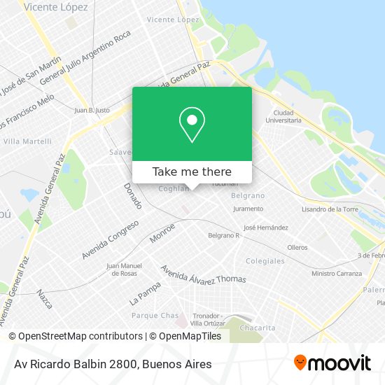 Mapa de Av  Ricardo Balbin 2800