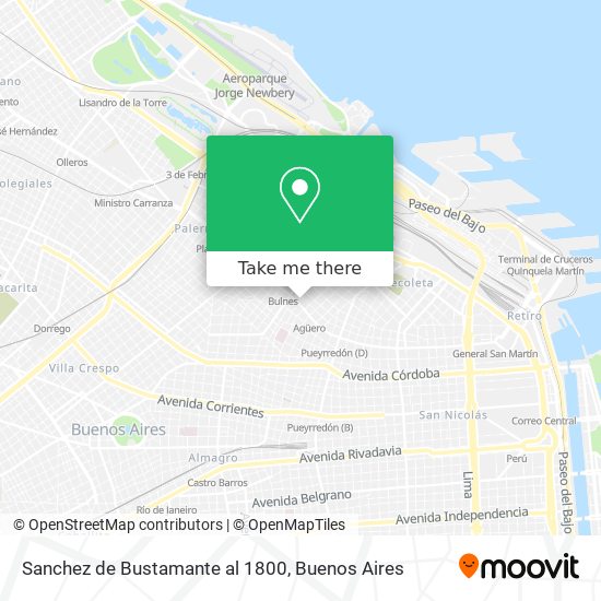 Sanchez de Bustamante al 1800 map
