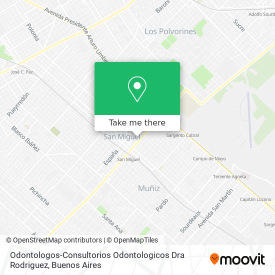 Odontologos-Consultorios Odontologicos Dra Rodriguez map