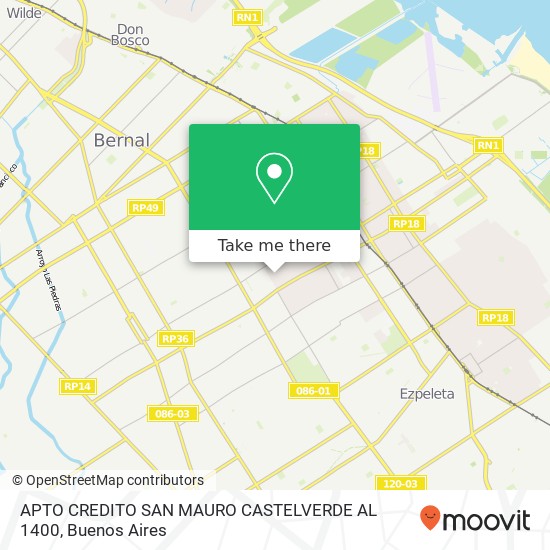 APTO CREDITO  SAN MAURO CASTELVERDE AL 1400 map